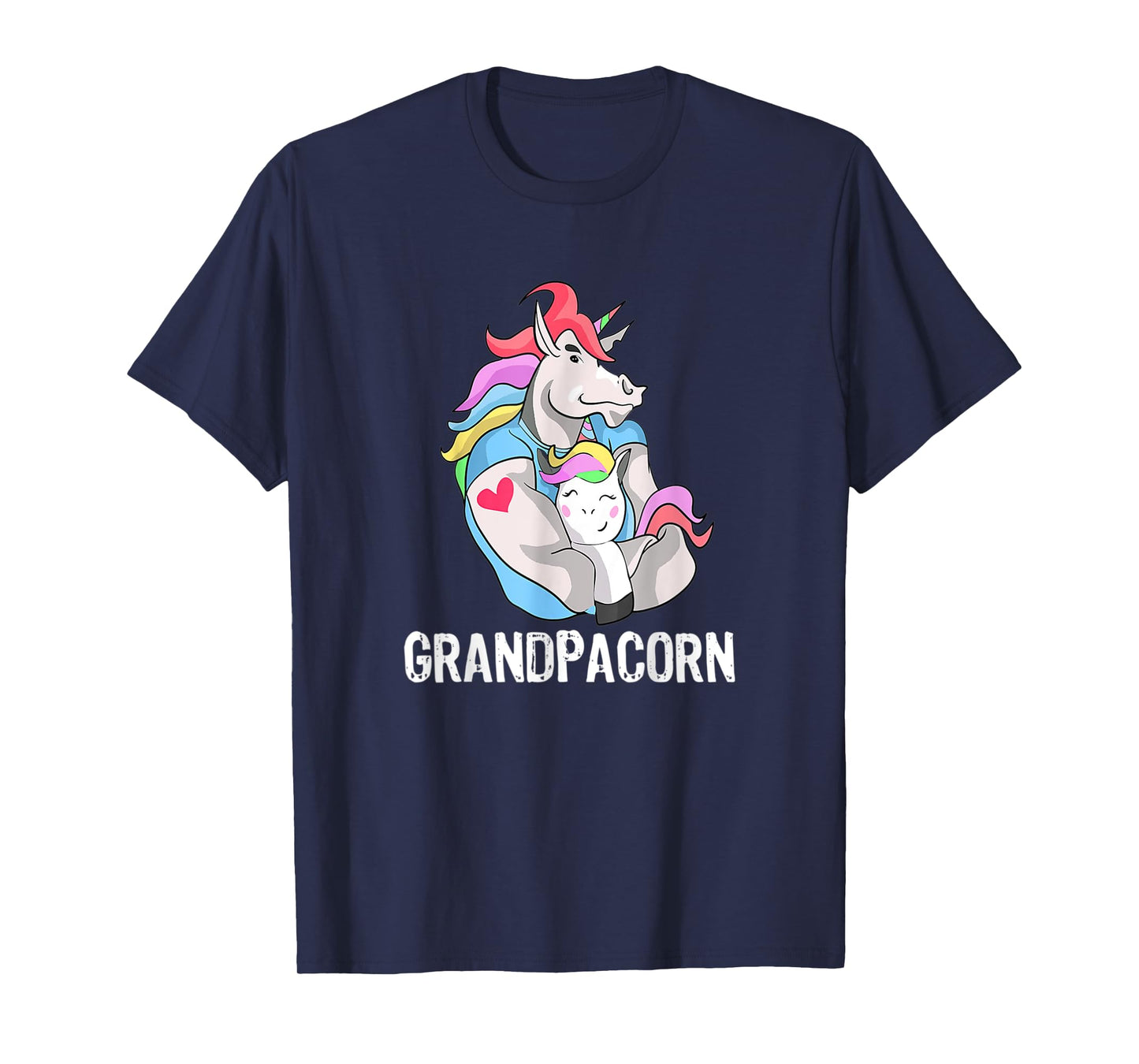 Mens Grandpacorn Unicorn Grandpa And Grandson T-Shirt