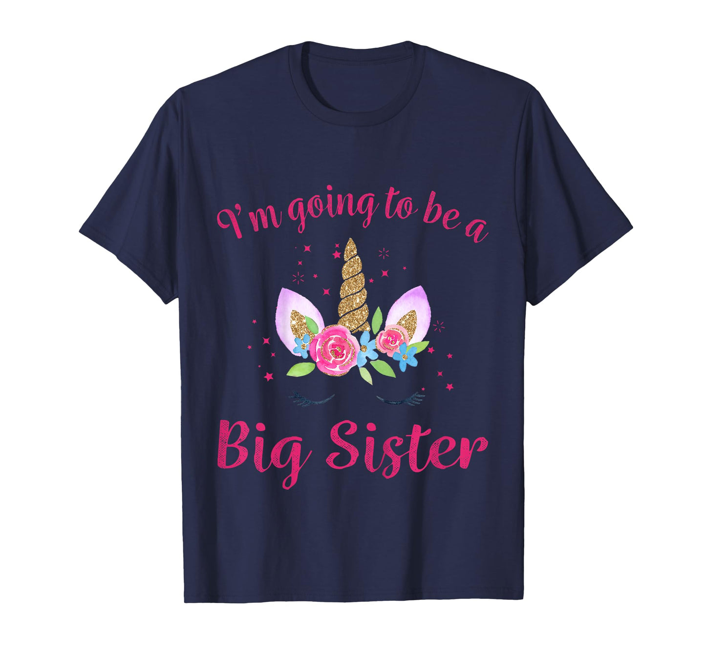 Kids Big Sister Unicorn I'm Going to be a Big Sister T-Shirt