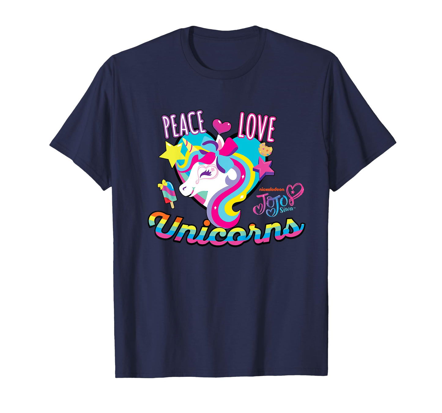 JoJo Siwa Peace Love And Unicorns T-Shirt