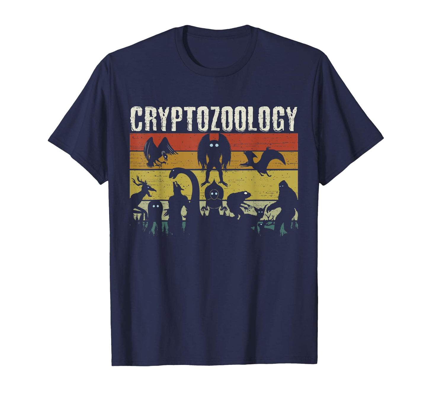 Cute Cryptid Monsters Bigfoot Mothman Dogman Cryptozoology T-Shirt