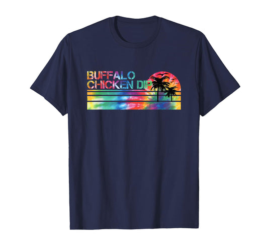 Buffalo Chicken Dip Tie Dye Vintage Inspired Striped Funny T-Shirt