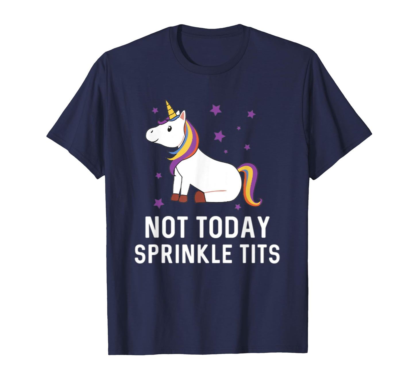 Not Today Sprinkle Tits Unicorn Rainbow Majestic Magical T-Shirt