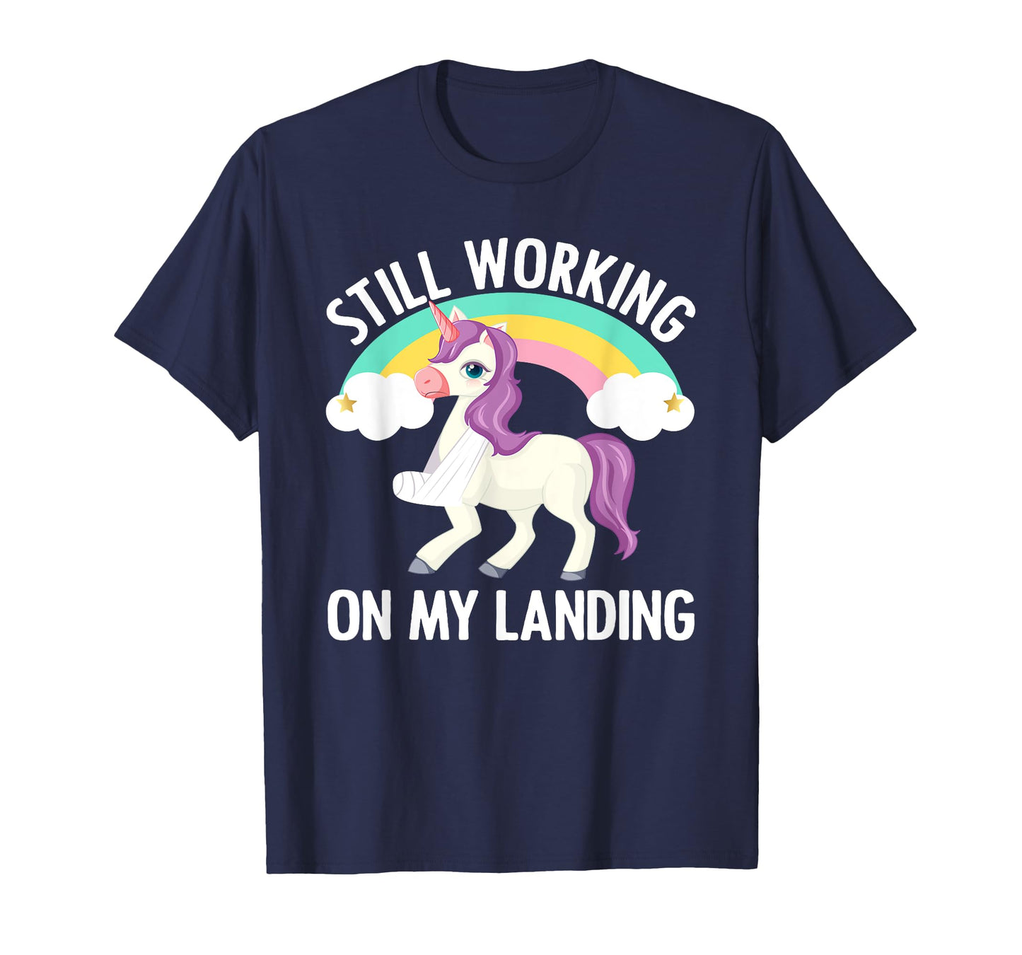 Cool Broken Arm For Men Women Broke Elbow Hand Unicorn T-Shirt