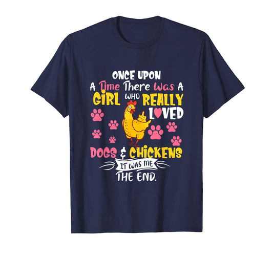 Funny Chicken Dog Lover for Women Girls Farmer T-Shirt
