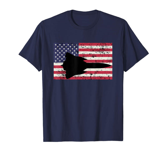 Patriotic SR-71 Blackbird jet American flag Women Men T-Shirt