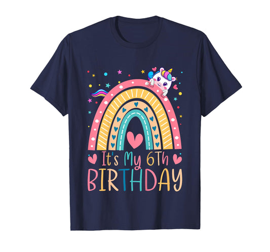 6th Birthday Girl Outfit Idea 6 Year Old Girls Birthday T-Shirt