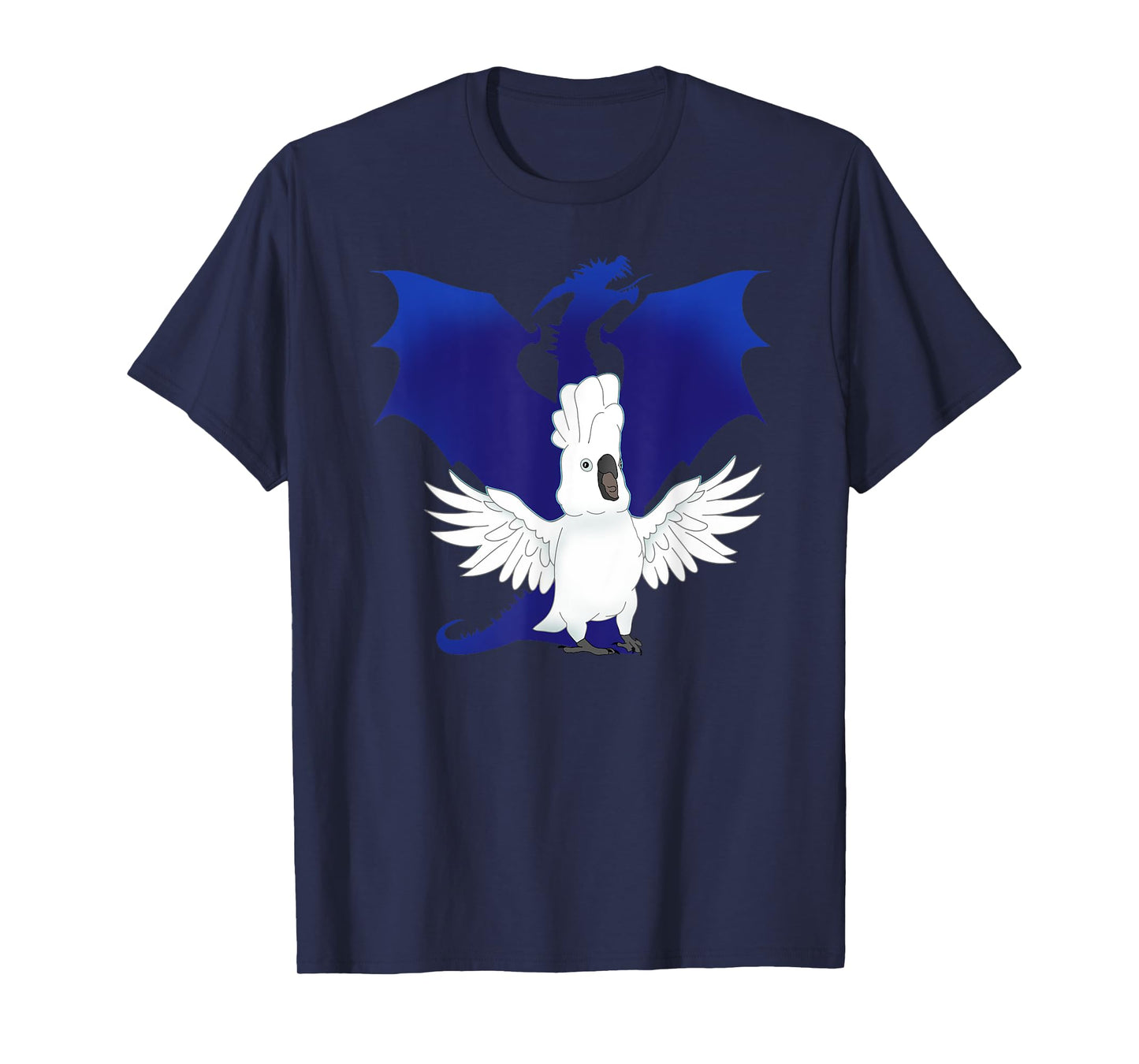 Dragon shadow Umbrella Cockatoo Birb Merch Kawaii Parrot T-Shirt