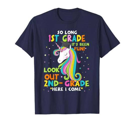 So Long 1st Grade 2nd Grade Here I Come Graduation Girls T-Shirt