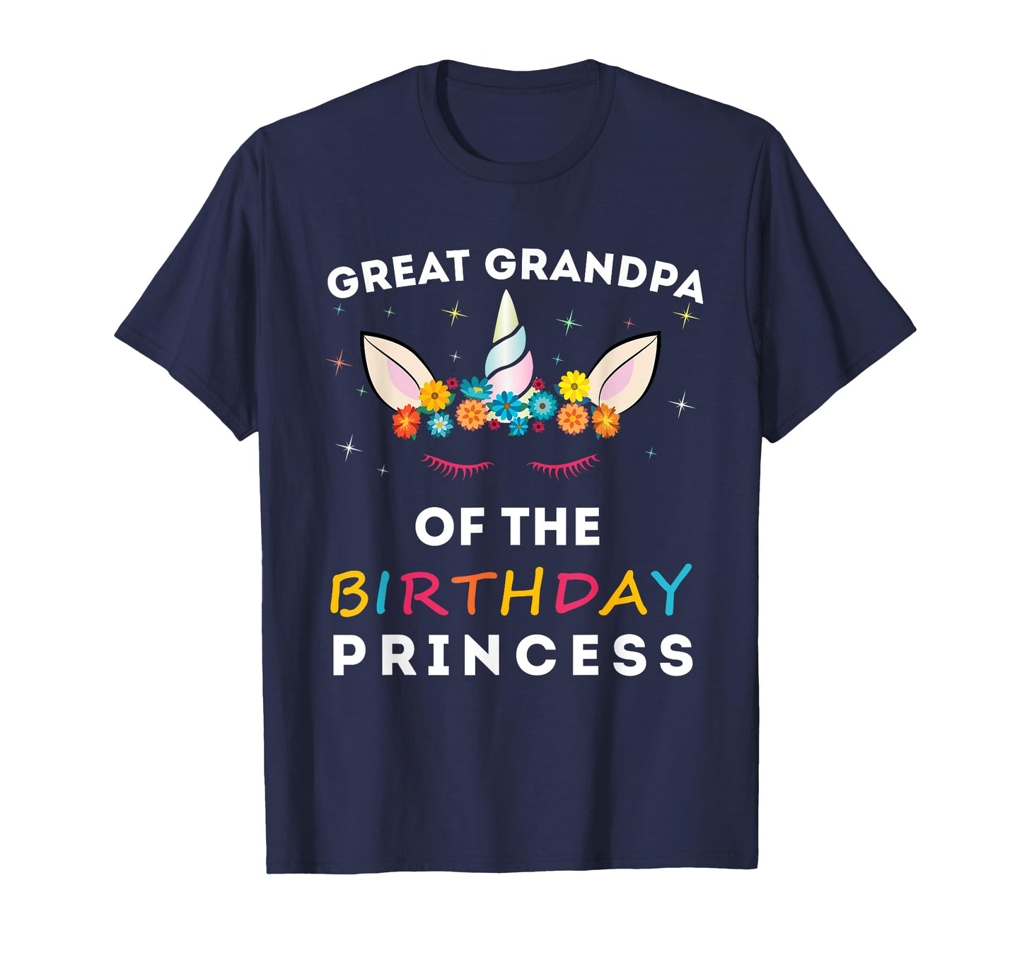 Unicorn great-grandpa of the Birthday Princess Girl Unicorn T-Shirt
