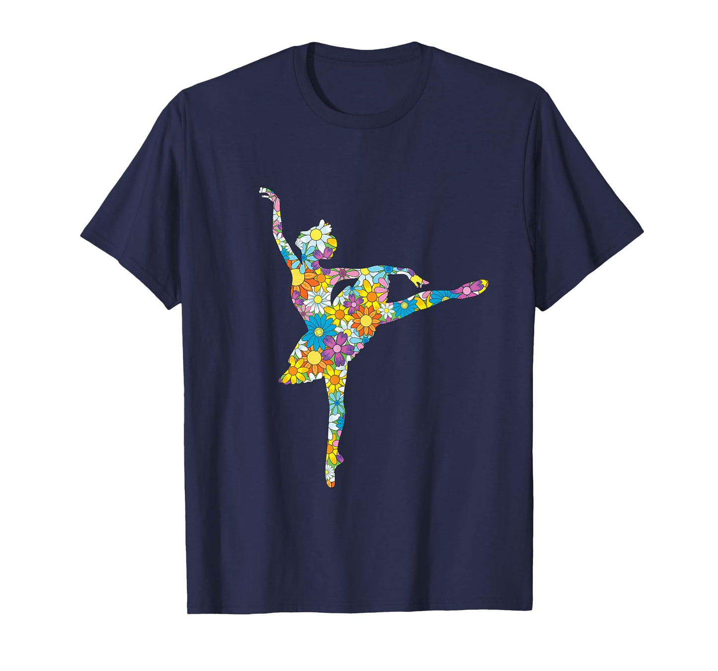 Colorful Flower Ballet Teacher Ballerina Choreographer Girl T-Shirt