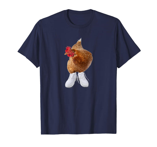 Chicken in Sneakers, Funny Meme Gag Design T-Shirt