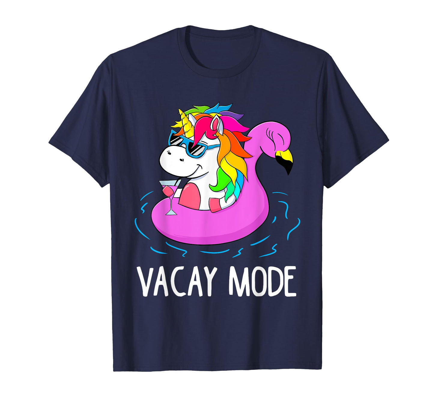 Vacay Mode Cute Unicorn Funny Family Vacation Gift Kids Girl T-Shirt