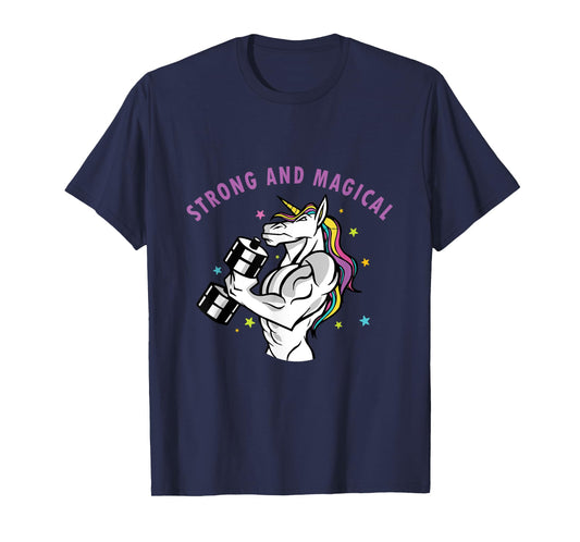 Strong And Magical Unicorn Workout Muscle Men Women Gay LGBT T-Shirt
