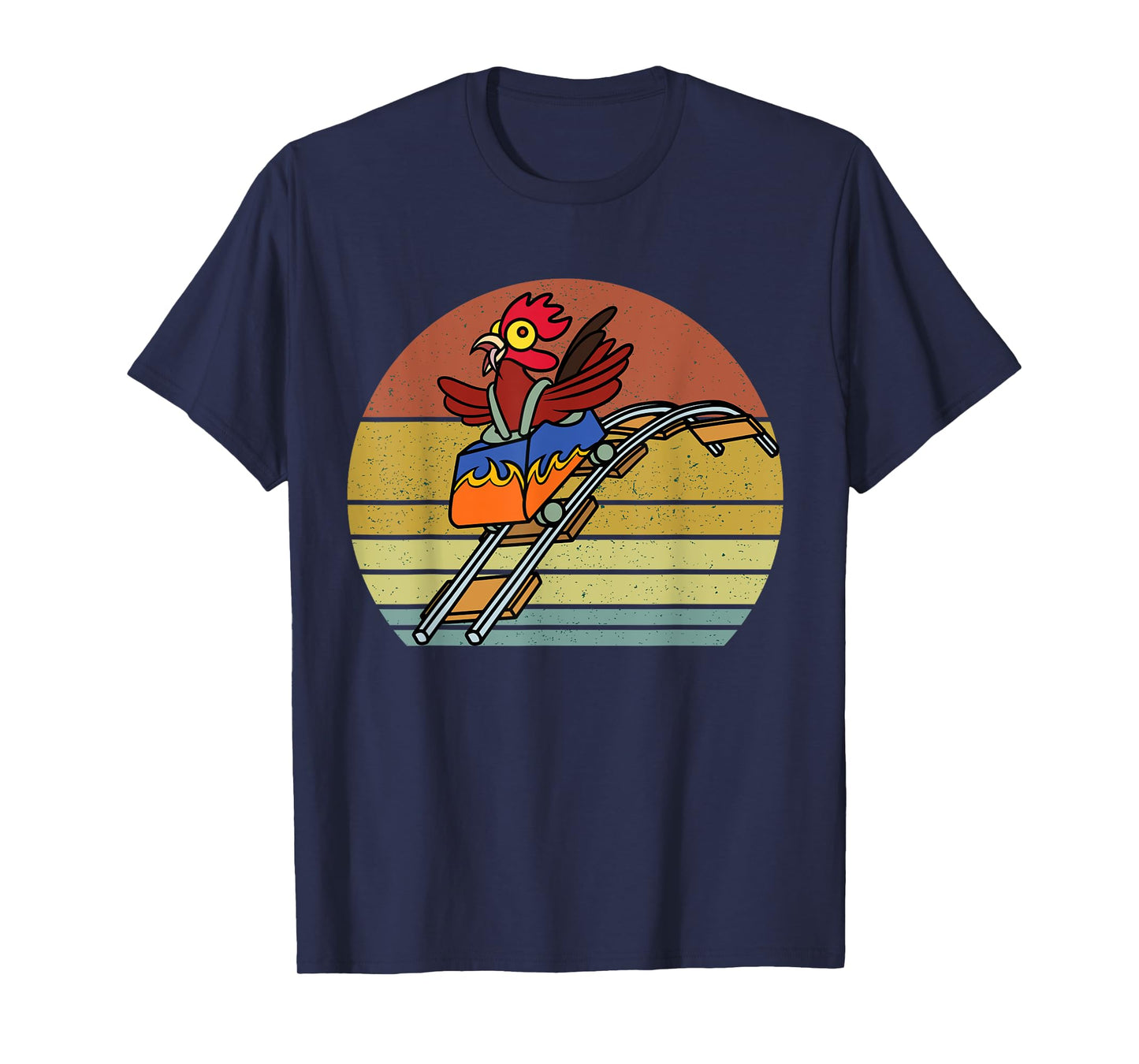 Roller Coaster Chicken Theme Amusement Park Enthusiast funny T-Shirt