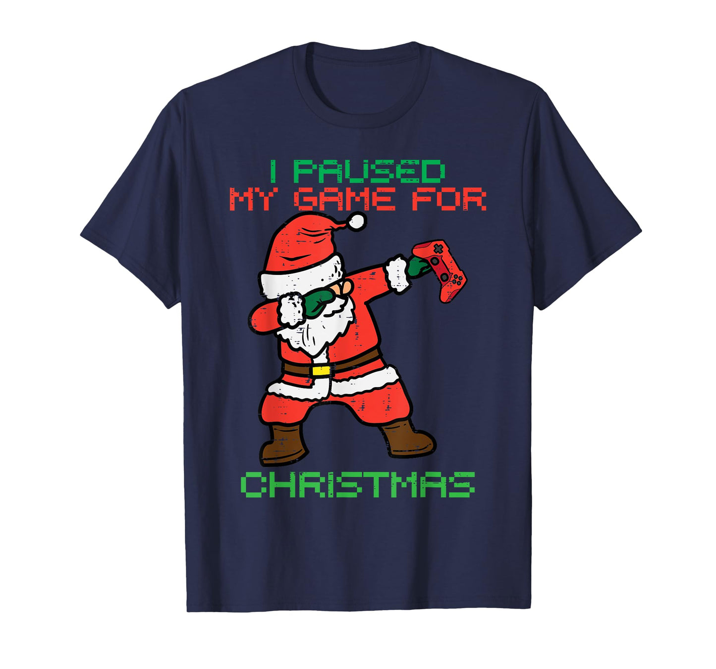 Paused My Game Christmas Santa Dab Xmas Toddler Boys Kids T-Shirt
