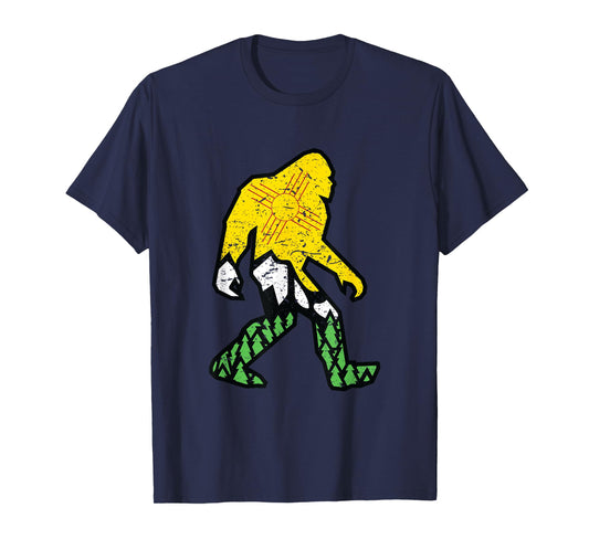 Cool Sasquatch is Real New Mexican Flag Yeti Hide & Seek NM T-Shirt