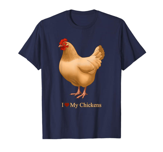 I Heart (Love) My Chickens Buff Orpington Hen T-Shirt