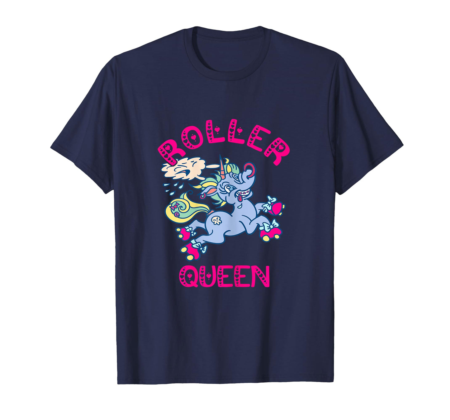 Roller Skates Queen Unicorn Roller Skating Skating Rink T-Shirt