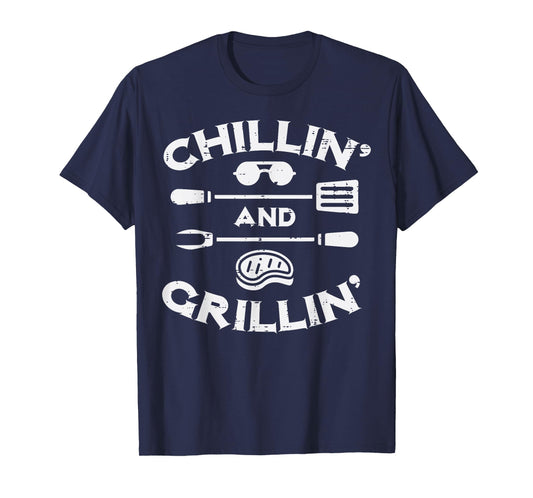 Bbq Chillin And Grillin Barbecue Pit Men Women Kids T-Shirt