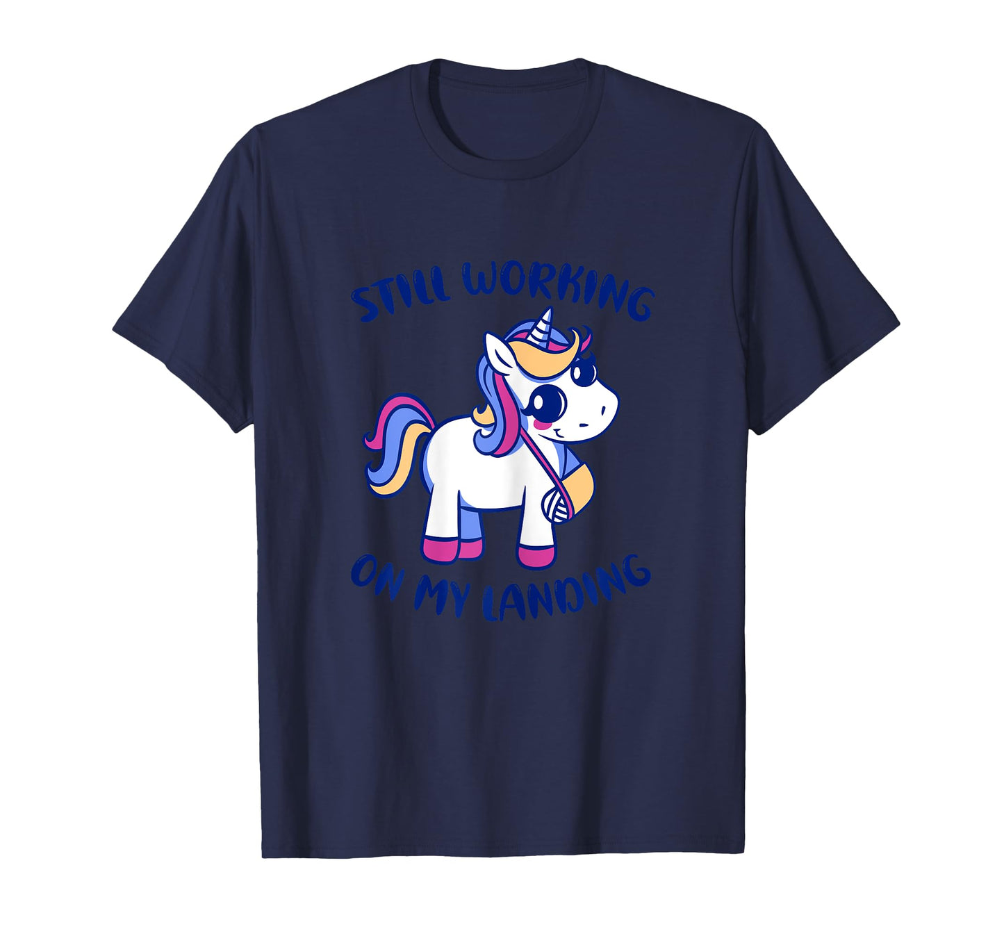 Unicorn Broken Arm Funny Still Working On My Landing Gymnast T-Shirt