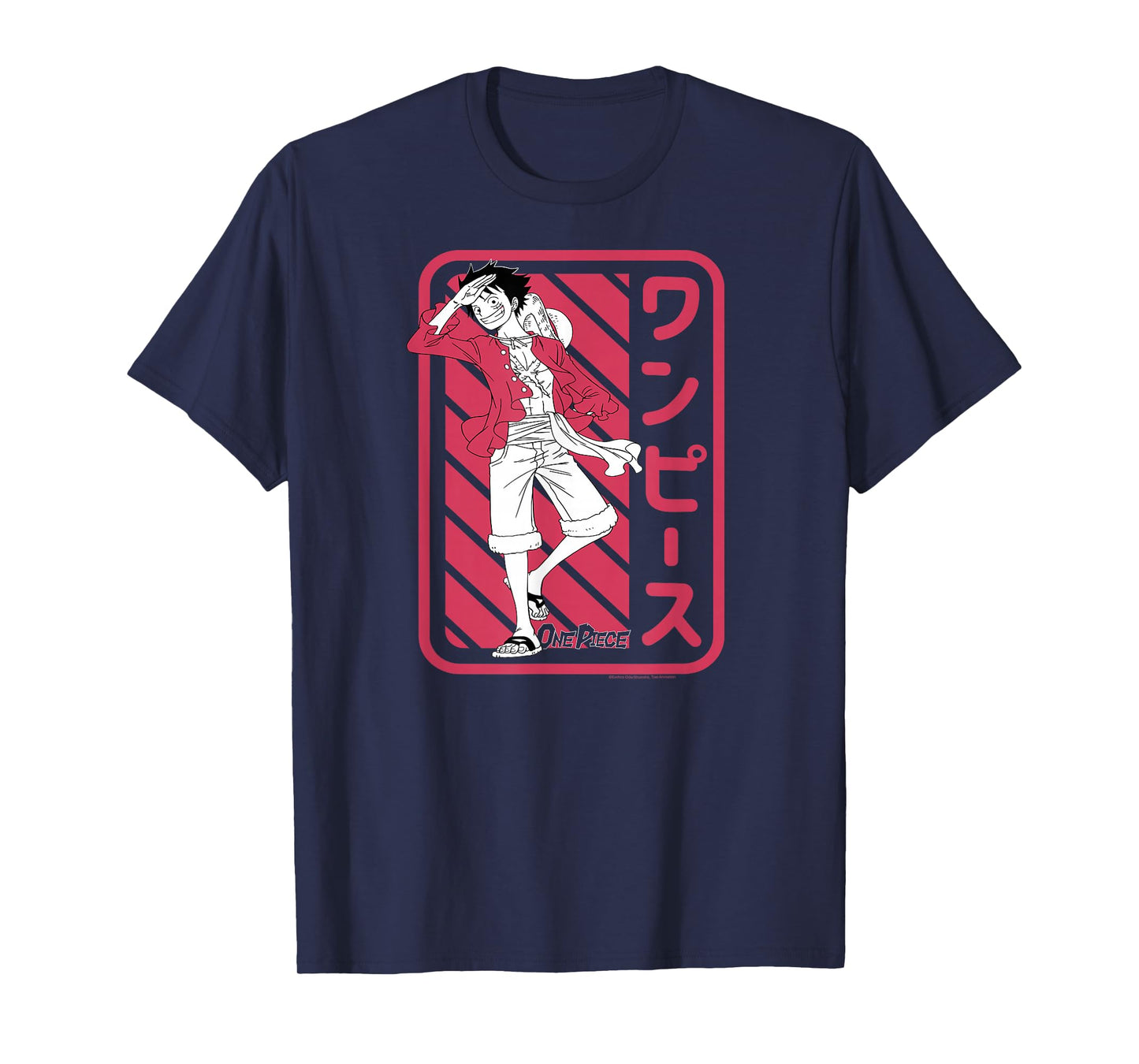 One Piece Anime White and Red Monkey D. Luffy T-Shirt