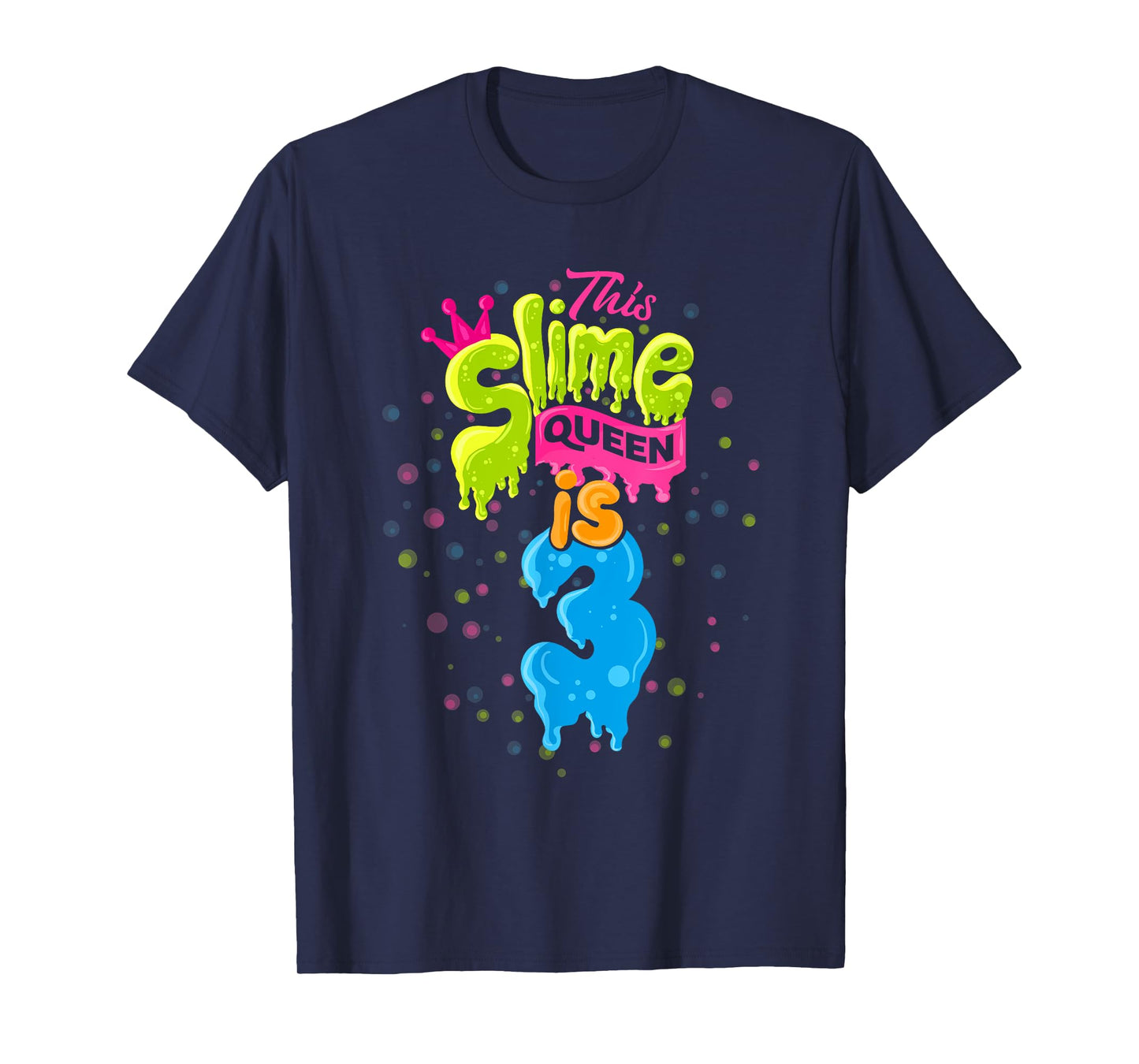 Slime Queen T-Shirt 3rd Birthday Slime Shirt 3 T-Shirt