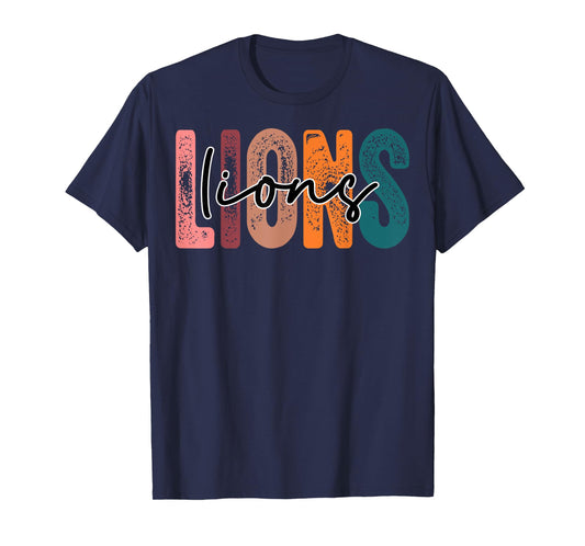 Lions School Sports Fan Team Spirit T-Shirt