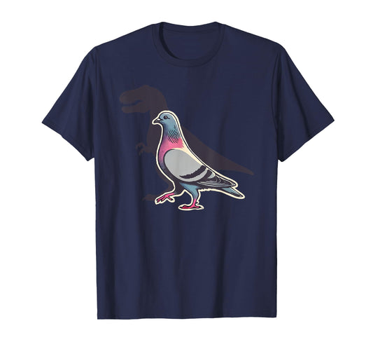 T-Rex Pigeon Racing Dinosaur Bird Animal Lover Funny T-Shirt