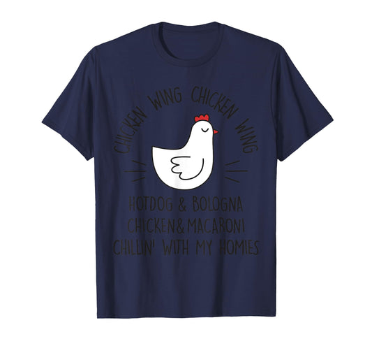 Viral Chicken Wing Chicken Wing Hot Dog & Bologna Song Lyric T-Shirt