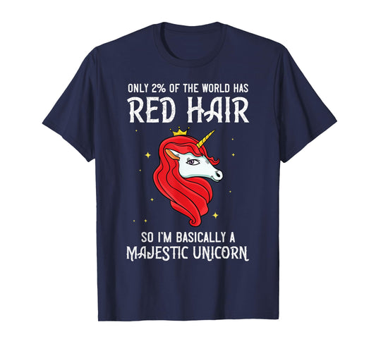 Red Hair Unicorn Redhead Funny Red Headed T-Shirt