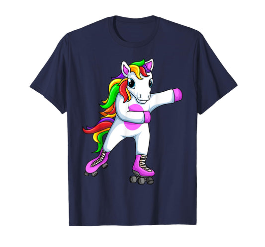 Roller Girl Unicorn Roller Skates Skating Funny Girls T-Shirt