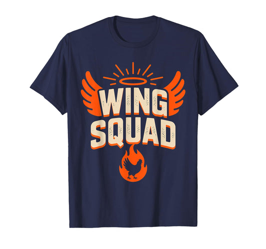 Vintage Wing Squad Chicken BBQ Party Family Humor T-Shirt
