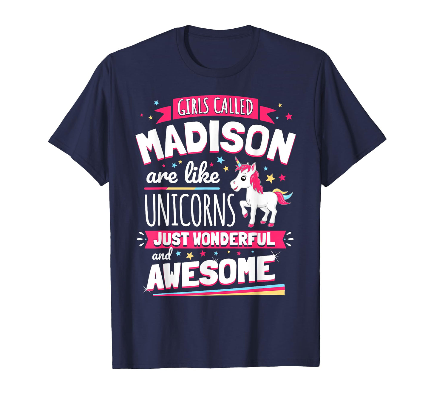 Madison Forename Prename First Given Name Unicorn T-Shirt T-Shirt