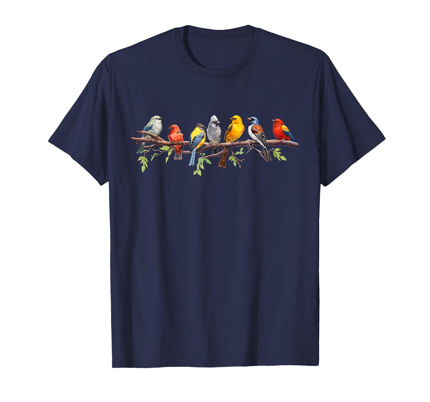 Backyard Birds Watching Watcher Birder Birding on a Branch T-Shirt