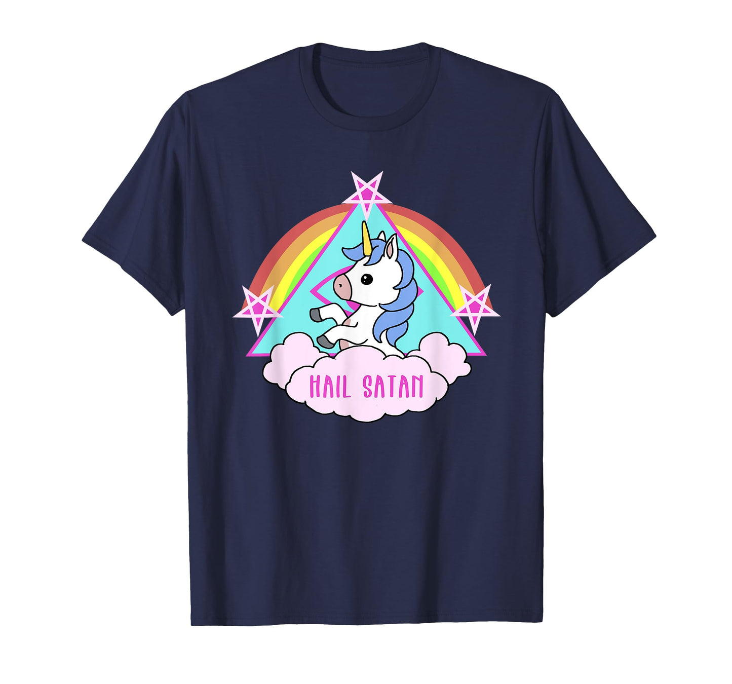 Hail Satan Funny Unicorn T-Shirt