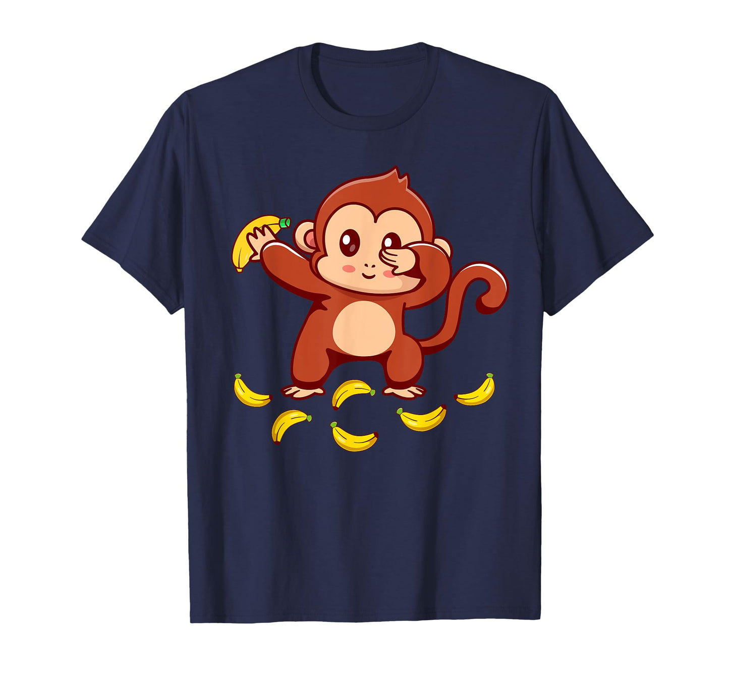 Monkey Shirt Kids Dabbing Monkey With Bananas Plush Toddler T-Shirt
