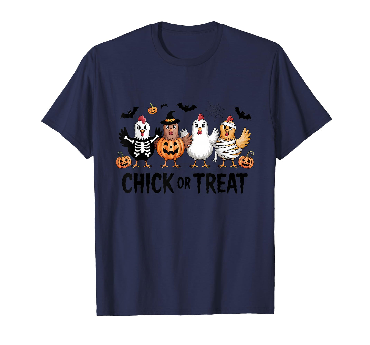 Chick Or Treat Halloween Witch Spooky Chicken T-Shirt