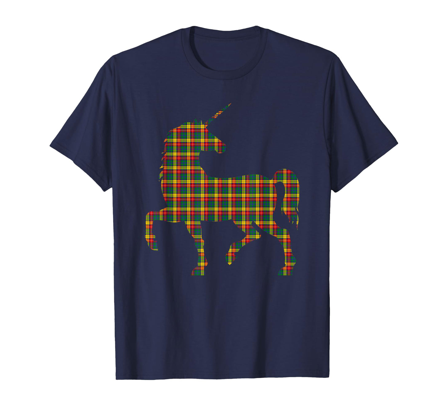 Buchanan Plaid Unicorn Scottish Pride Tartan T-Shirt T-Shirt