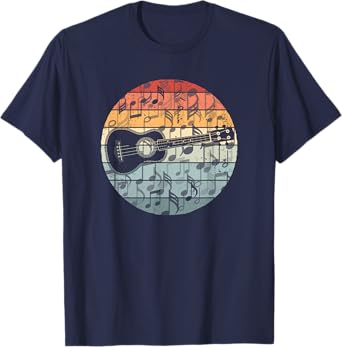 Retro Uke Ukulele Player Funny Ukulele Music T-Shirt