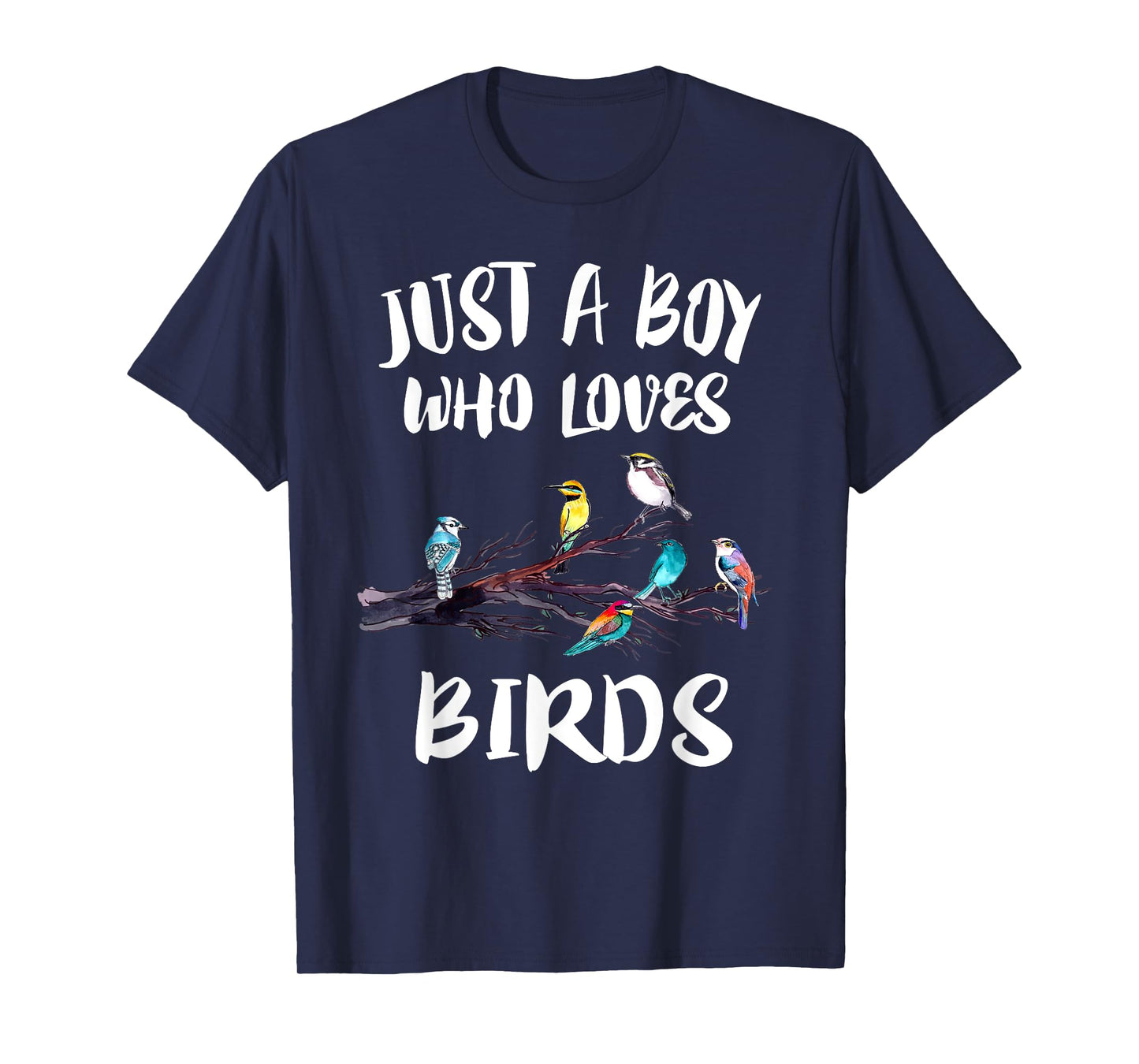 Just A Boy Who Loves Birds Birding Gift T-Shirt