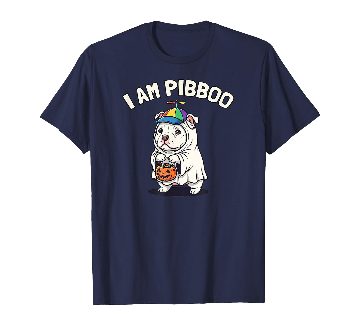I Am Pibboo Funny Pit Bull Terrier Ghost Halloween Pibble T-Shirt