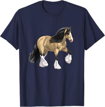 Buckskin Dun Gypsy Vanner Irish Cob Draft Horse T-Shirt