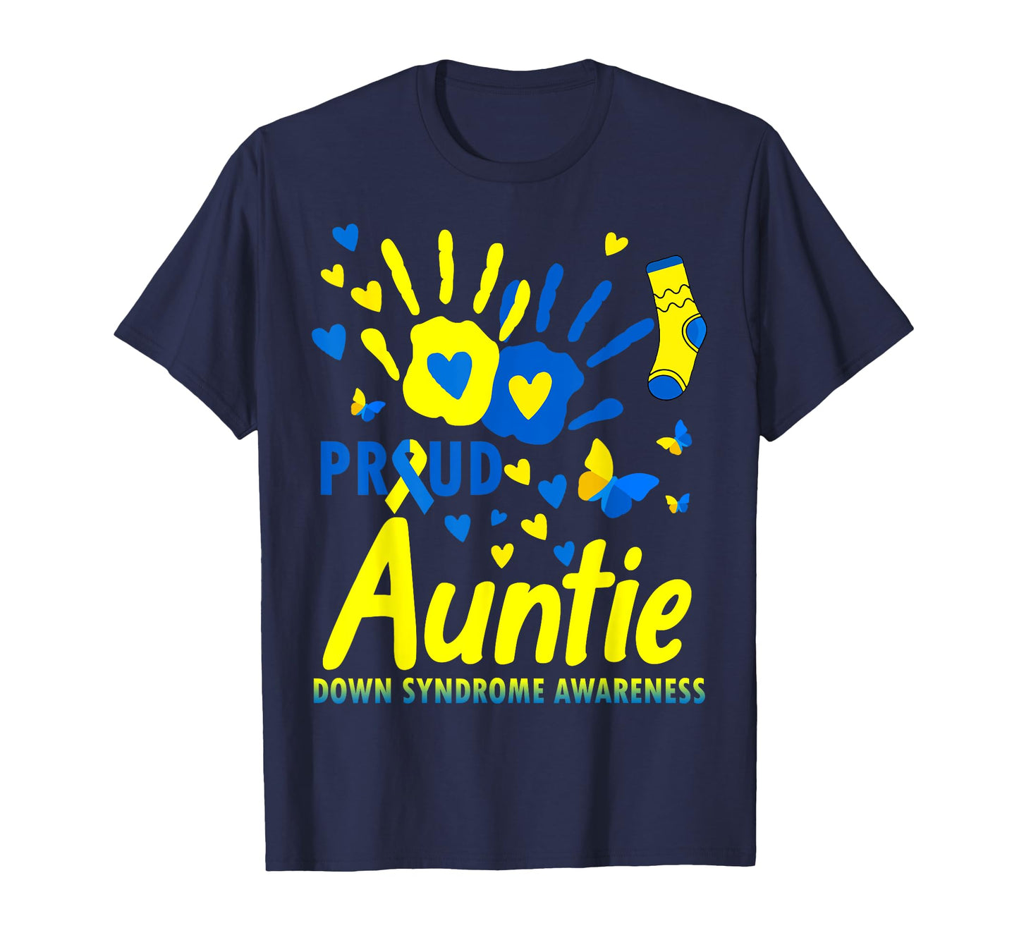 Proud Auntie World Down Syndrome Awareness Day Matching T-Shirt