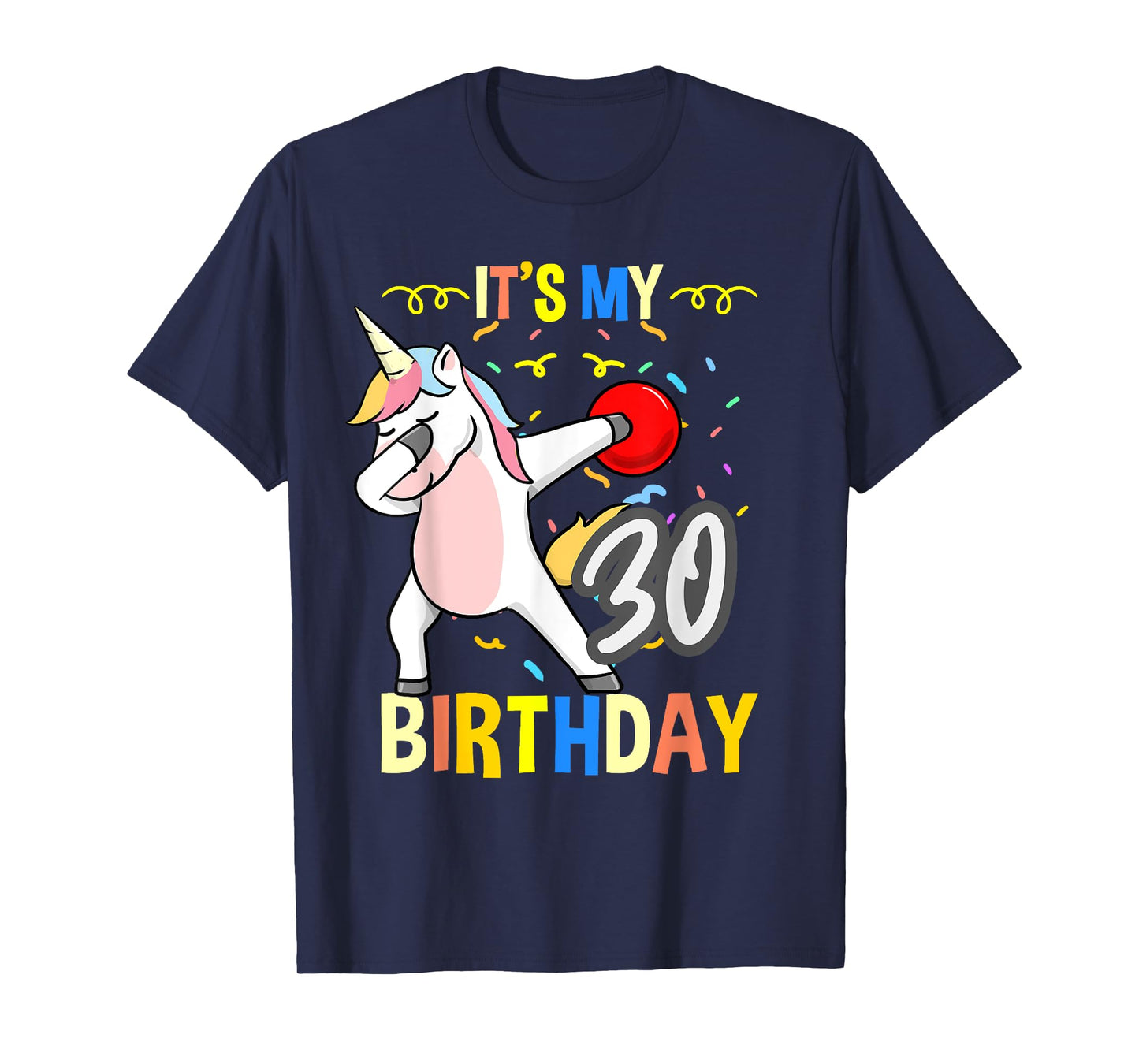 Its My 30th Birthday Dabbing Unicorn Bowling T-Shirt