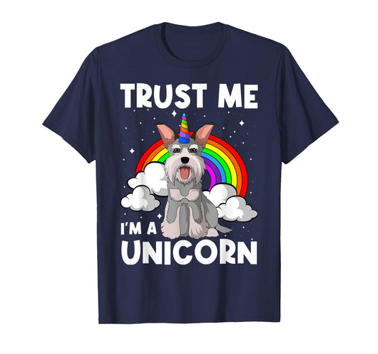 Schnauzer Unicorn Wire-Haired Pinscher Whiskered Snout Dog Men Women Girls Kids T-Shirt