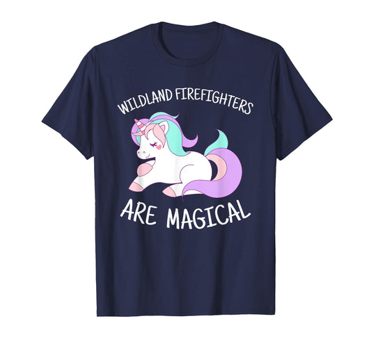 Cute Wildland Firefighter Unicorn Shirt for Women Gift T-Shirt