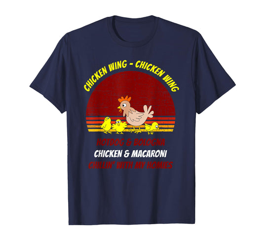 Chicken Wing Shirt Kids Retro Sunset For Boys Girls T-Shirt