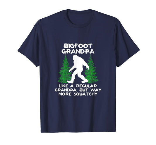 Funny Sasquatch Bigfoot Fathers Day Bigfoot Grandpa T-Shirt