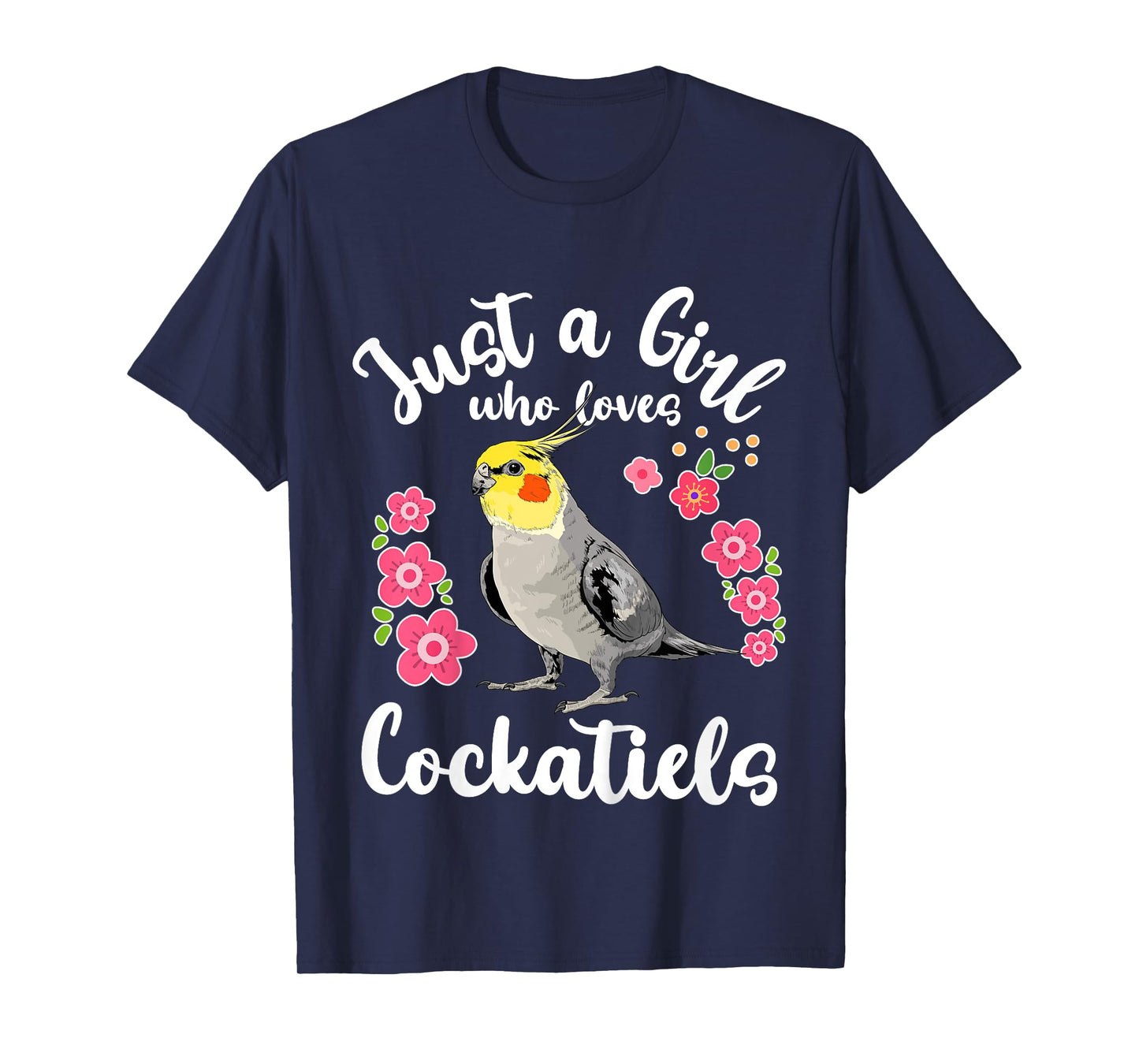 Kids Cockatiel Just a Girl Who Loves Cockatiels T-Shirt