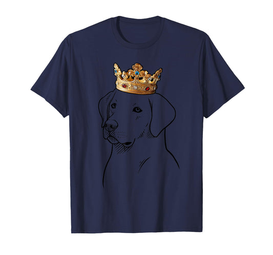 Labrador Retriever Dog Wearing Crown T-Shirt for Men Women Kids